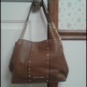 Michael Kors Tan Gold Studded Purse